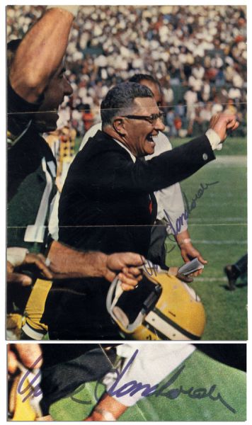 Green Bay Packers Coach Vince Lombardi Signed Photo -- With JSA COA