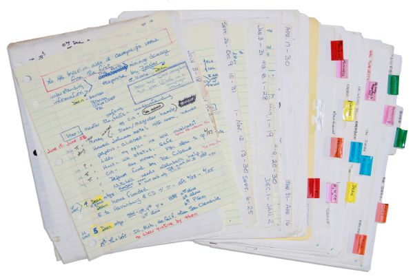 John Ehrlichman's Unpublished Watergate Notebook Used by Ehrlichman During the Hearings -- Fantastic, Museum-Worthy Item -- ''...the W/G break-in was a campaign issue from the first...''
