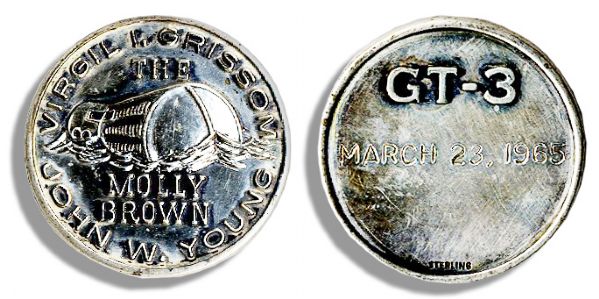 Space Flown Gemini 3 Medallion -- From the Estate of Gus Grissom