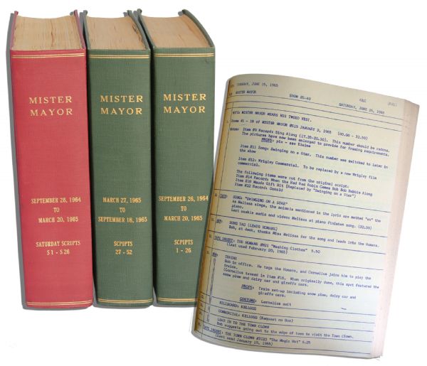 Captain Kangaroo Collection of Bound Scripts From His 1964 Saturday Morning Spinoff Show, ''Mister Mayor''