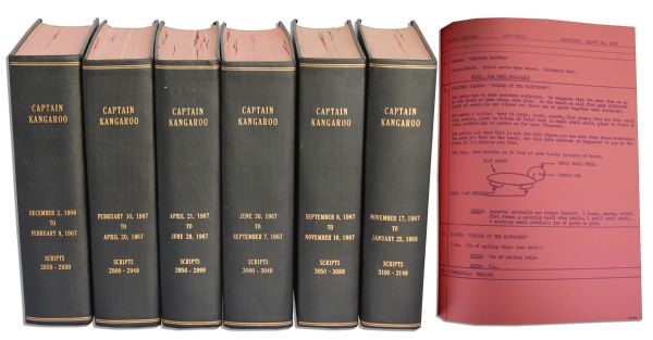 Captain Kangaroo Show Scripts From 1966-1968 Seasons -- Six Volumes