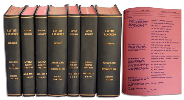 Captain Kangaroo Saturday Scripts From 1959-1961 -- 7 Volumes