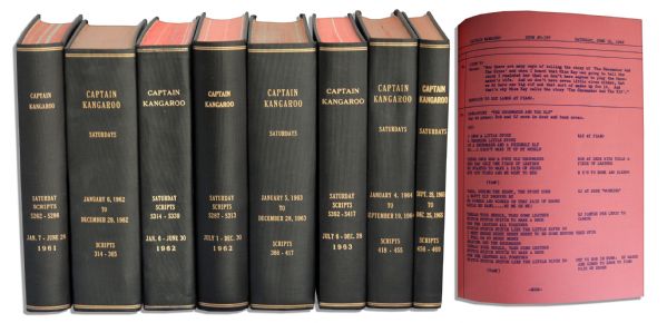 Captain Kangaroo Bound Saturday Show Scripts From Early 1960's -- 8 Volumes