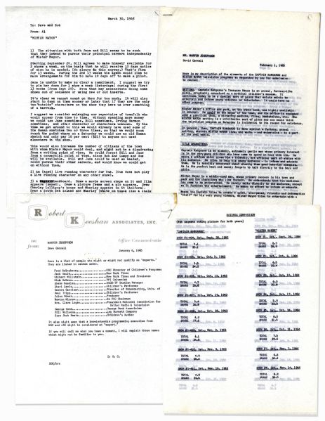 Documents Comparing ''Captain Kangaroo'' Ratings in the 1964-1965 Season to Those of ''Mister Mayor''