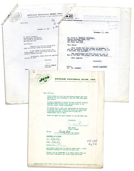 NY Jets Lot Owned by Bob Keeshan for the 1966 Football Season