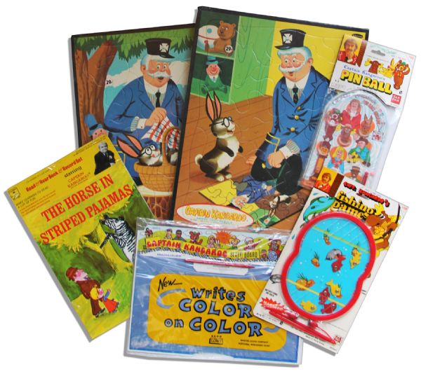 Captain Kangaroo Officially Licensed Merchandise -- Games, Book, Record, Toy & Puzzles -- 6 Unopened Items in Pristine Condition