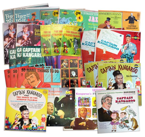 39 ''Captain Kangaroo'' Brand Audio Records From 1959-1980, Including Book & Records Sets -- From Keeshan's Personal Collection
