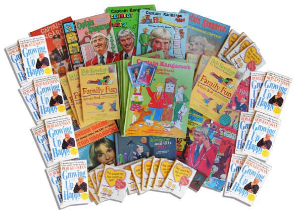 Large Collection of Captain Kangaroo Children's Books -- Plus Copies of Bob Keeshan's Autobiography ''Growing Up Happy'' Owned by Him -- 135 Books