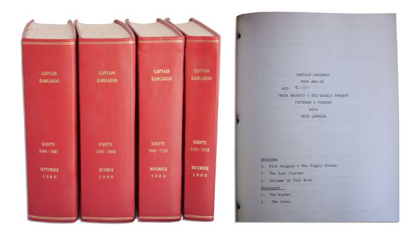 Captain Kangaroo Bound Show Scripts From the Emmy-Nominated 1980 Season -- 4 Volumes