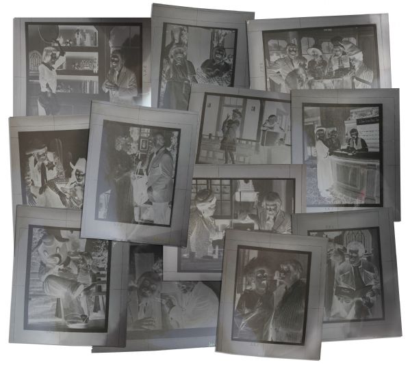 Captain Kangaroo Large Film Negatives -- Shows the Captain With Celebrities & Show Characters -- Lot of 12
