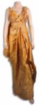 Custom Orange Silk Gown & Rings Worn Onscreen in ''Spartacus'' by Mia Pistoria