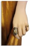 Custom Orange Silk Gown & Rings Worn Onscreen in ''Spartacus'' by Mia Pistoria
