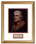 Rare Thomas Jefferson Slip Signed as President -- With PSA/DNA COA