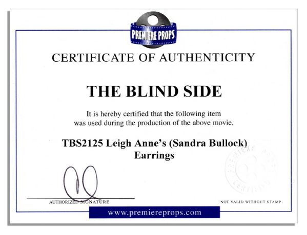 Sandra Bullock Earrings From Her Oscar Winning Performance in ''The Blind Side''