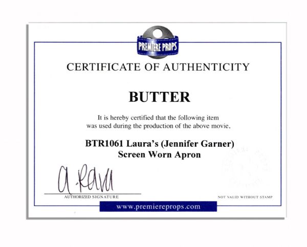 Jennifer Garner Screen-Worn Apron From Her Comedy ''Butter''