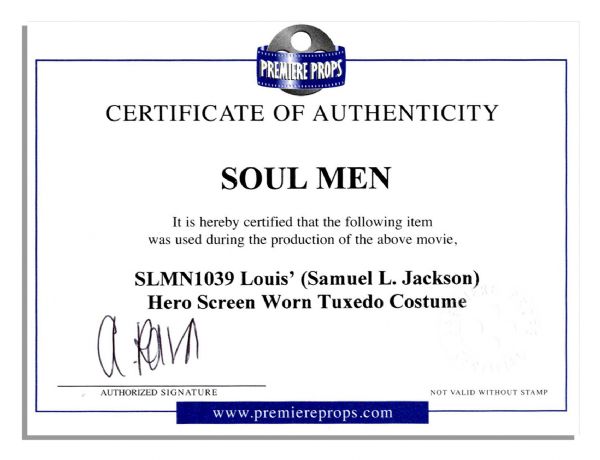 Screen-Worn Samuel L. Jackson Blue Suit From Comedy ''Soul Men''