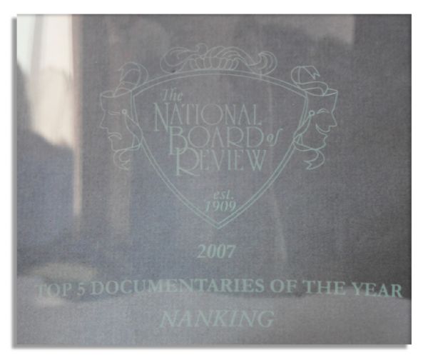 ''National Board of Review of Motion Pictures'' Award For Top 5 Documentary of 2007, ''Nanking''