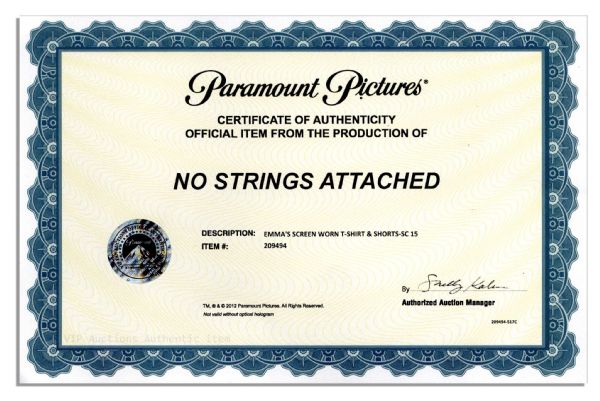Oscar-Winner Natalie Portman Screen-Worn Wardrobe From ''No Strings Attached''