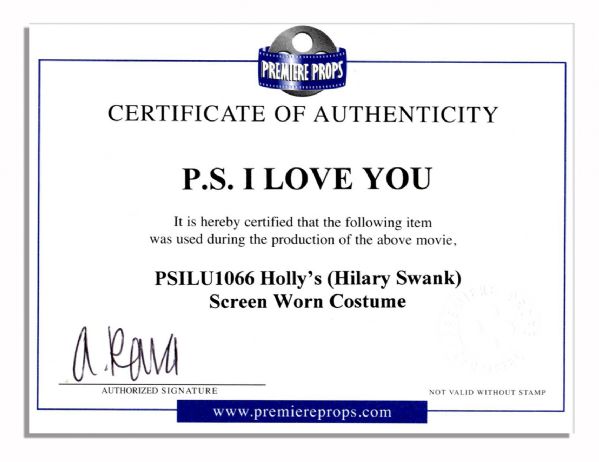 Hilary Swank ''P.S. I Love You'' Screen-Worn Costume