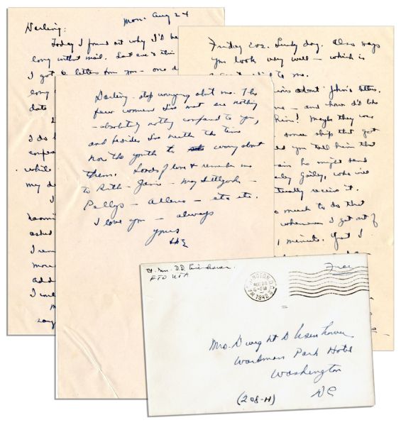 Dwight Eisenhower WWII Letter to His Wife -- ''...The few women I've met are nothing - absolutely nothing compared to you, and besides I've neither the time nor the youth to worry about them...''