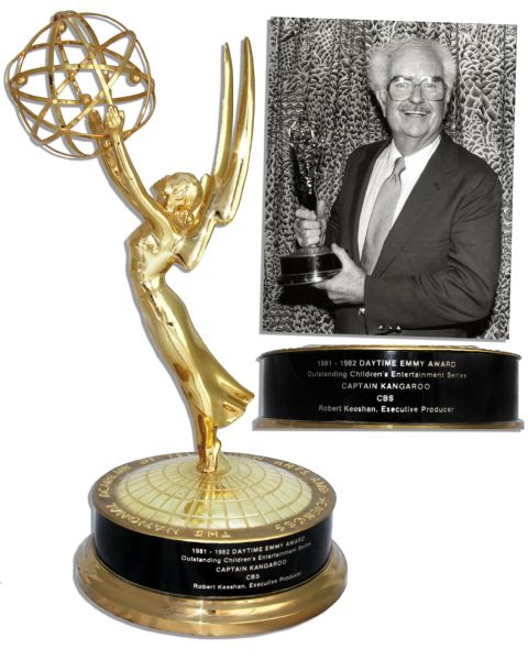 Emmy Statue Awarded to Bob Keeshan in 1982 for Outstanding Children's Entertainment Series for ''Captain Kangaroo''