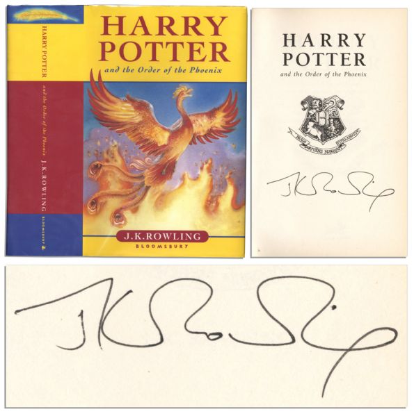 J.K. Rowling Signed First Edition of ''Harry Potter And The Order of The Phoenix''