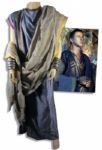 Andrew Laing Screen-Worn Custom Silk Toga, Tunic & Leather Bracelets in Spartacus
