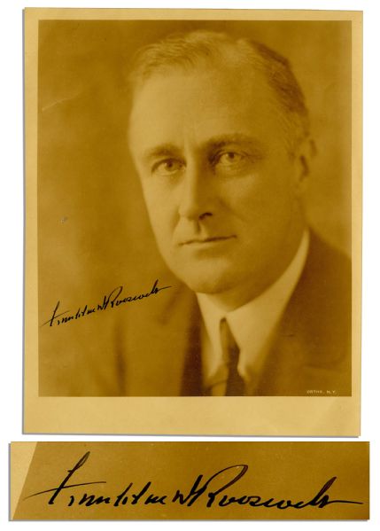 Franklin D. Roosevelt Signed 7.75'' x 10'' Photo as President-Elect in 1932