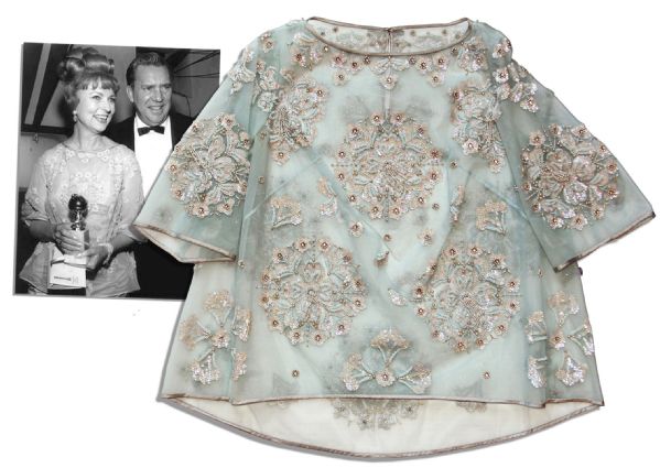 Agnes Moorehead Blouse Worn While Accepting Her Golden Globe for Best Supporting Actress in 1965