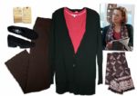 Sigourney Weaver Screen-Worn Wardrobe From Abduction -- J. Crew Sweater, Armani Collezioni Slacks & More