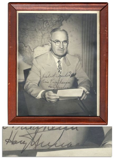 Harry Truman Signed 8'' x 10'' Coast Guard Photo