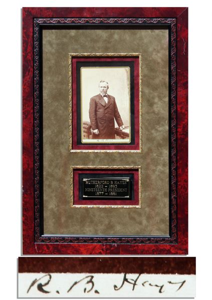 Rutherford B. Hayes Signed Cabinet Card