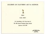 Academy of Television Arts & Sciences Certificate From the 45th Emmy Awards
