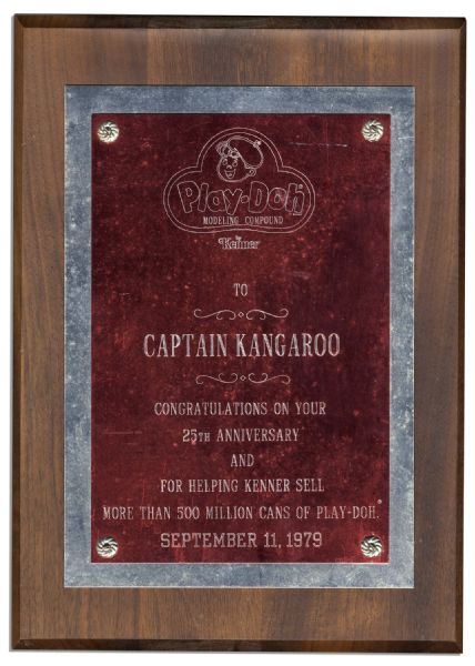 Captain Kangaroo Play-Doh Award From 1979