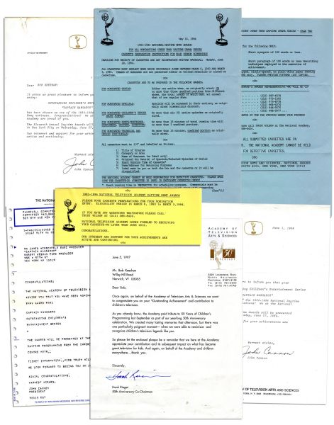 Captain Kangaroo Collection of Emmy Nomination Notices 