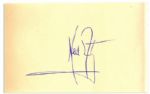 Astronaut Neil Armstrong Signature  -- 6 x 3.75 - Near Fine