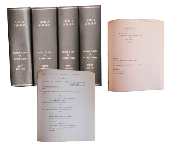 Captain Kangaroo Bound Scripts for the Heavily Emmy-Nominated 1980 Season -- From The Captain's Own Collection