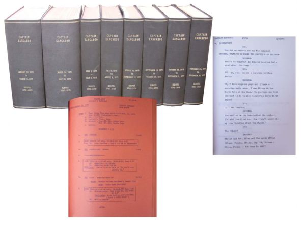 Captain Kangaroo Bound Show Scripts for the Entire Emmy-Nominated 1975 Season -- 8 Volumes