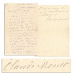 Claude Monet Autograph Letter Signed -- ...I regret to inform you of my brothers death... -- 1917