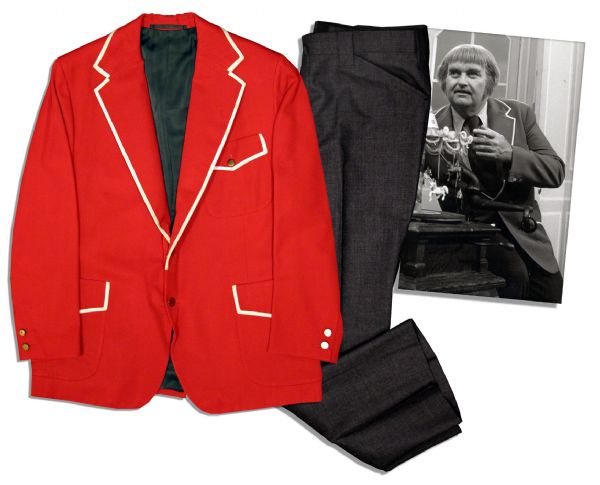Outstanding Captain Kangaroo Screen-Worn Red Jacket With Slacks -- Iconic Costume That Gave the Show Its Name