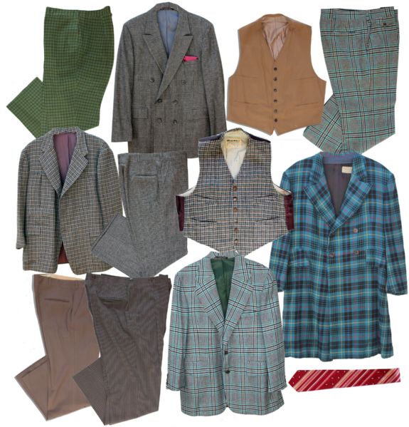 Captain Kangaroo Lot of 5 Mixed Plaid Suits All Worn by Bob Keeshan -- A Nicely Varied Mix 