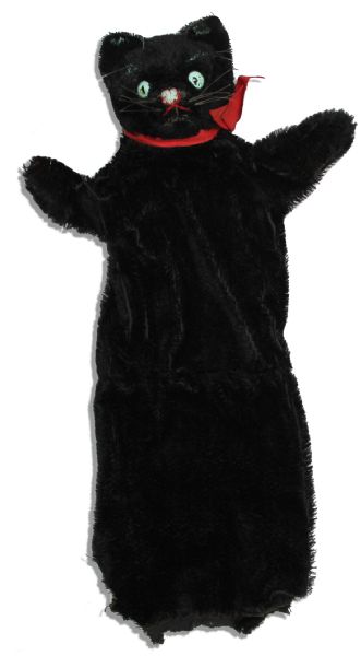 Black Kitten Hand Puppet From Captain Kangaroo -- Made by Steiff