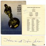 Howard Hughes Signed Program From the 19th Academy Awards Honoring the Best in Film of 1946 -- With PSA/DNA COA