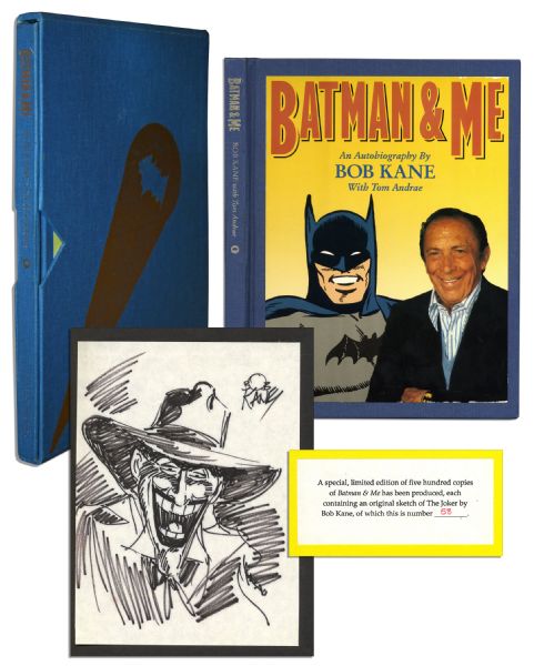 Limited Edition of Bob Kane's ''Batman & Me'' -- Includes Hand-Drawn Signed Sketch of Joker