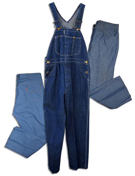 Captain Kangaroo Denim Wardrobe -- Lee Brand Overalls & 2 Pairs of Vintage Levi's Jeans