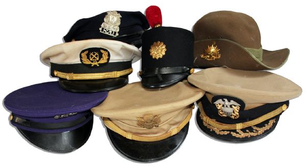 Captain Kangaroo Screen-Worn Costume Officer Hats - Lot of 7