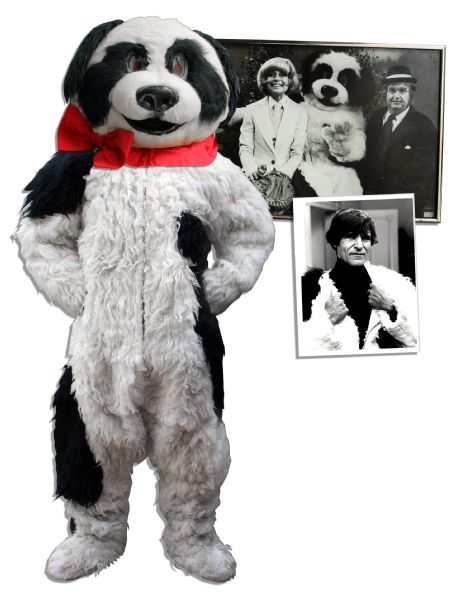 Huge Captain Kangaroo Screen-Worn Dog Costume -- With a 17'' x 13'' Photo of the Furry Character Posing With the Captain & Guest Star Carol Channing