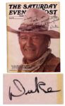 John Wayne Signed Saturday Evening Post -- Signed With His Nickname, Duke