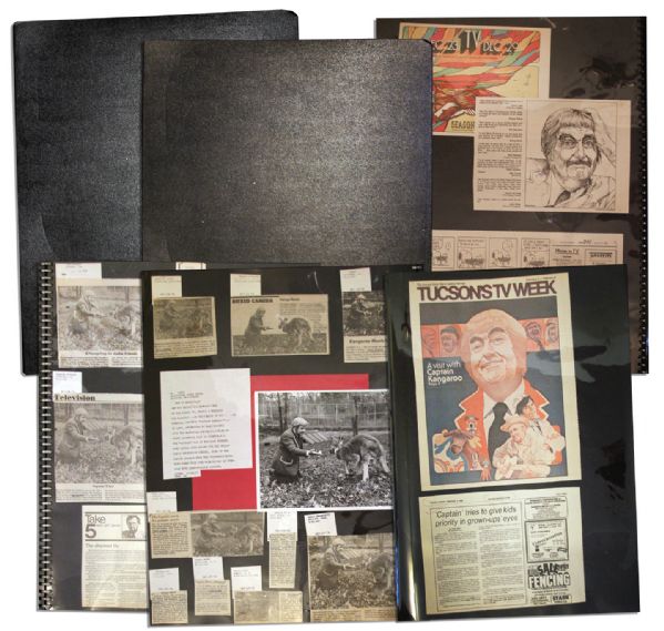 Two Large Captain Kangaroo Scrapbooks -- Personally Owned by Bob Keeshan, Covering His Show During the 1970's-80's