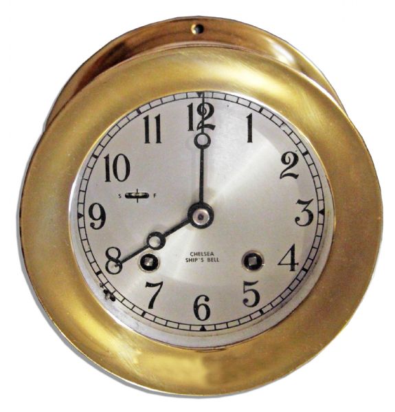 Captain Kangaroo Owned Chelsea Ship's Bell Clock